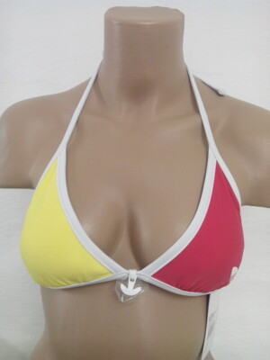 Adidas Bikini Oberteil Triangel Padded Bra gelb pink swimmwear Gr. 32-42  Z34944