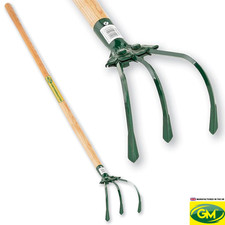 GroundMaster 3 Prong Cultivator - 54" Handle Strong Steel Garden Tool