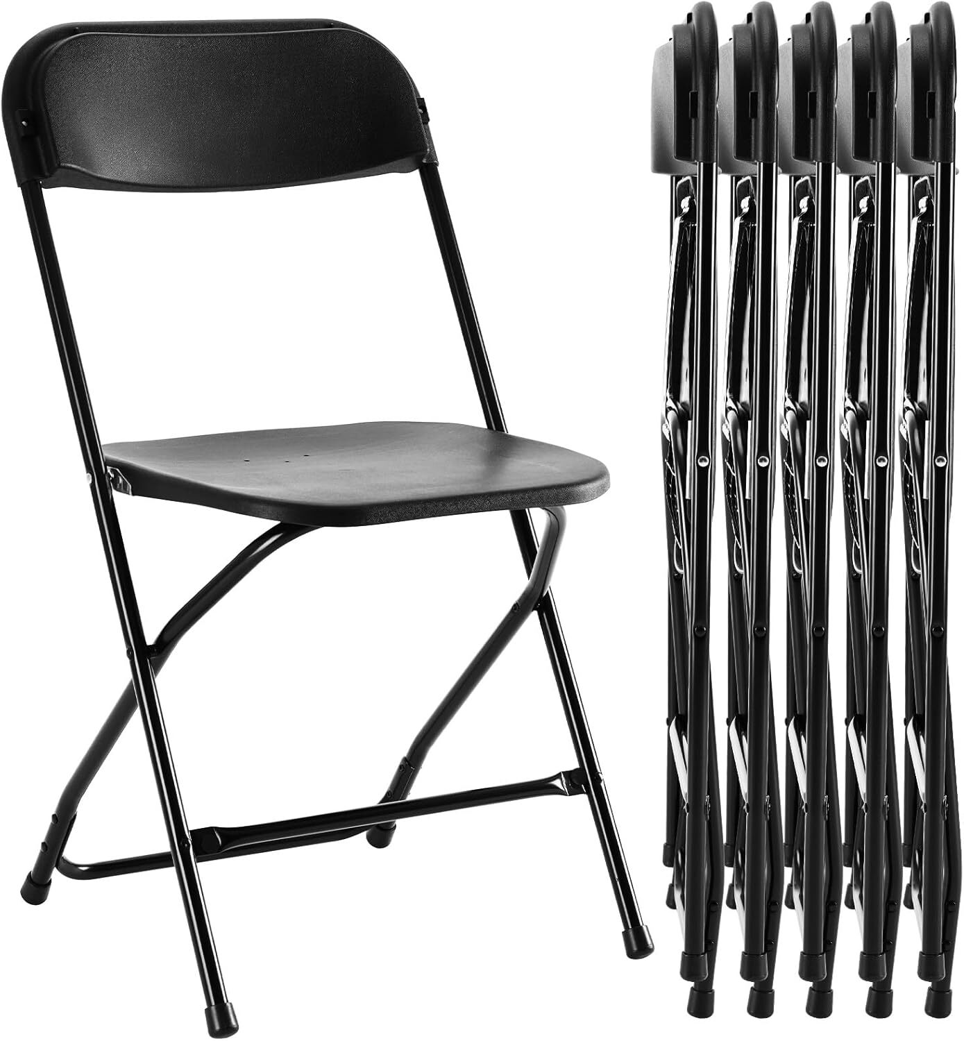 Folding Chair 4 / 6 Pcs Plastic Sturdy Folding Chairs 330lbs