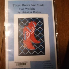 These Boots Are Made For Walking Cross Stich Kit by Bobbie G. Designs
