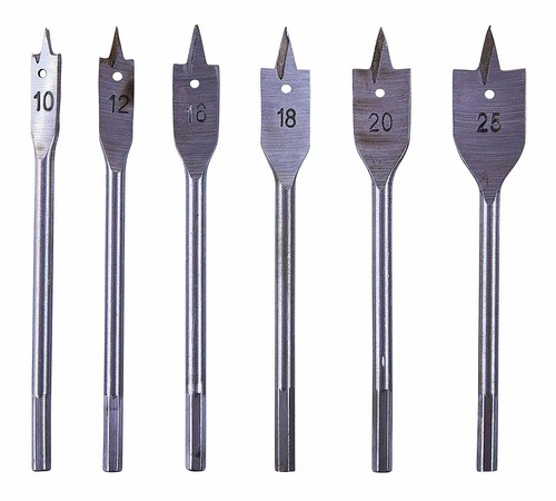 EsportsMJJ Flachbohrer Set - 11-38mm Holz Bohrer Mit Hex Schaft