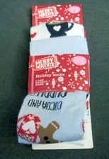 Merry Moments Ladies Holiday Socks - Fits Shoe Size 4 - 10 - NEW