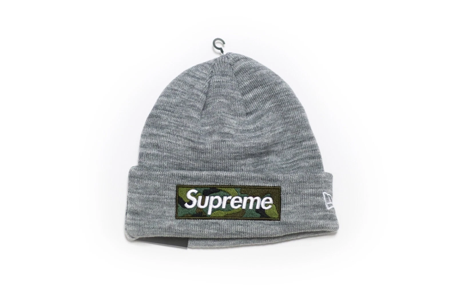 Bonnet camouflage gris suprême FW23 logo boîte