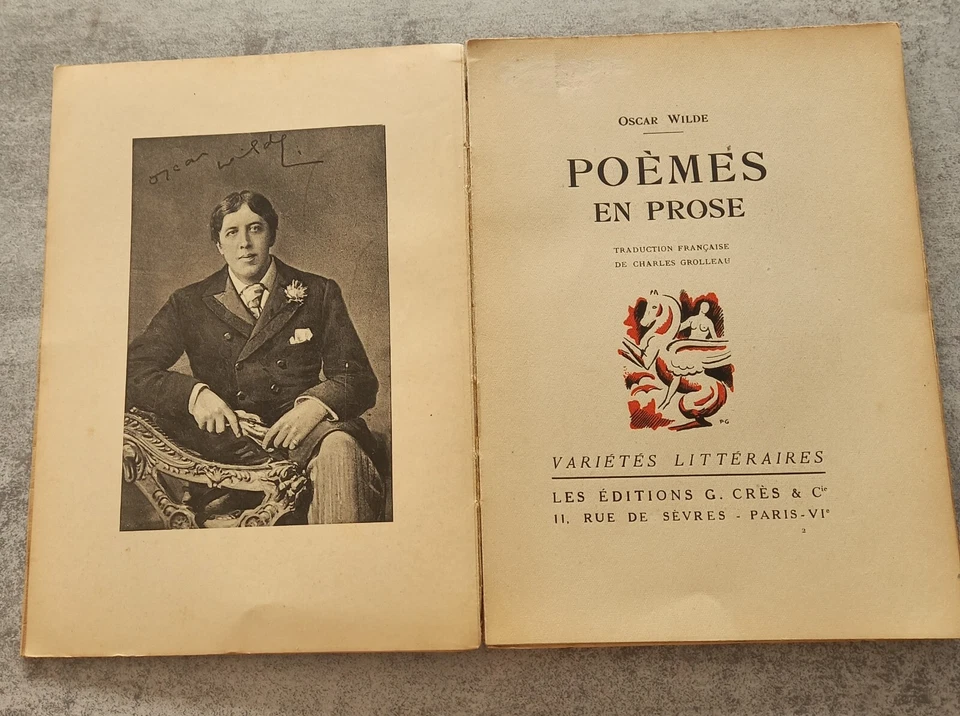 Oscar Wilde - POEMES EN PROSE - Edition G CRES - 1929 - Numéroté - Photo 3/4