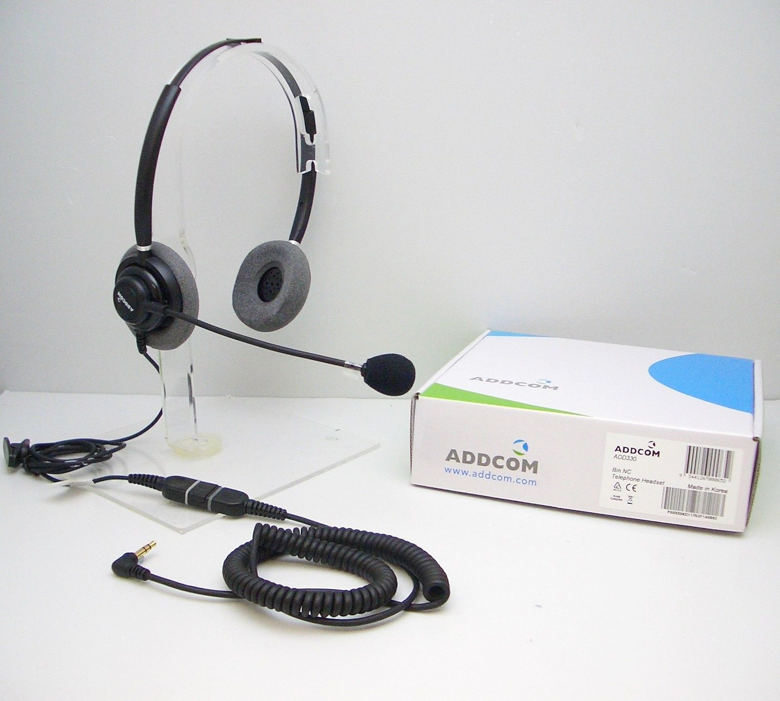 Casque Mono Eartec Office 510D Pour Téléphone IP Alcatel-Lucent - Câble Jack 3.5 Mm, Micro Antibruit, Confortable
