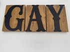 Wood Wall Art Decor, GAY — photo 1