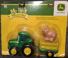 Ertl JOHN DEERE My First COLLECTIBLE Set Die Cast Tractor W/ Pig Trailer Set