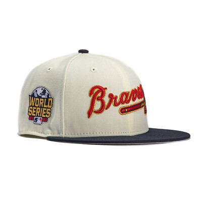 NEW ERA ATLANTA BRAVES SCRIPT FITTED 7 3/8 | eBay