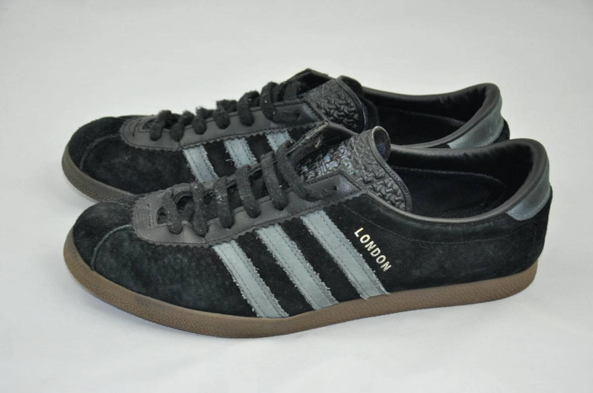 RARE Mens Adidas Leather Shoe Black size US 8.5 | eBay