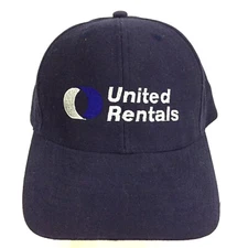 United Rentals Hat Spell Out Script Logo Employee Crew Work Baseball Ball Cap