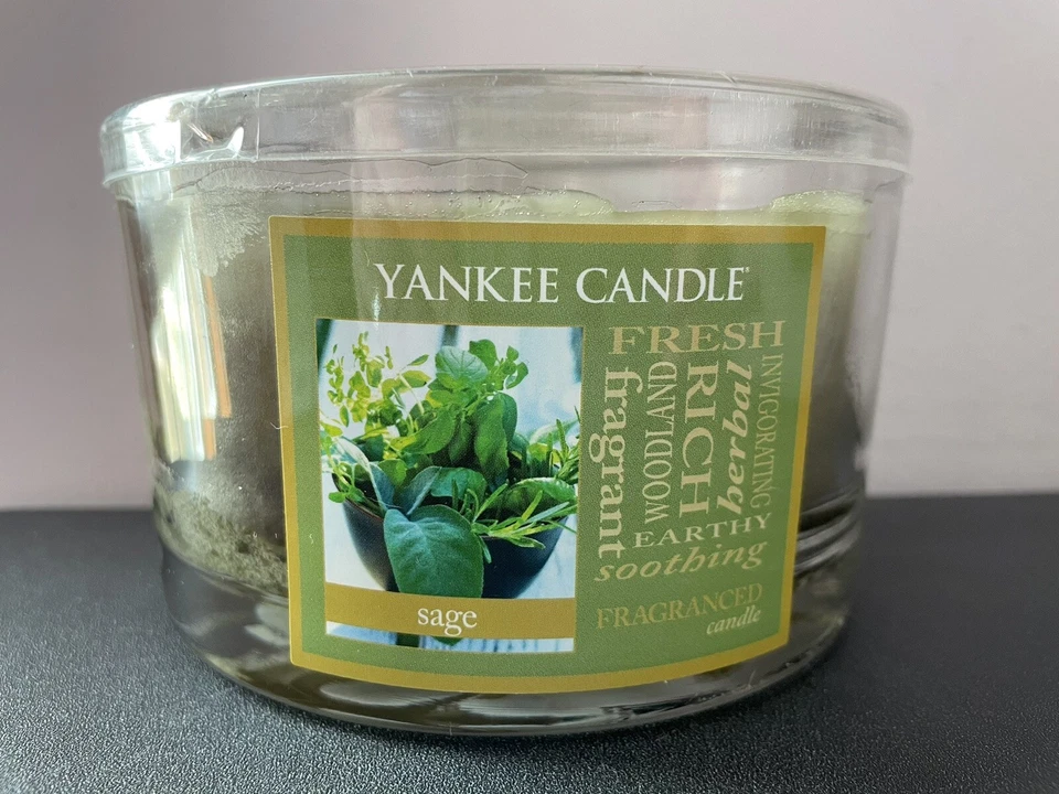 Sage YANKEE CANDLE 3 Wicks 17 oz Nearly Full LARGE - Image 2 of 3