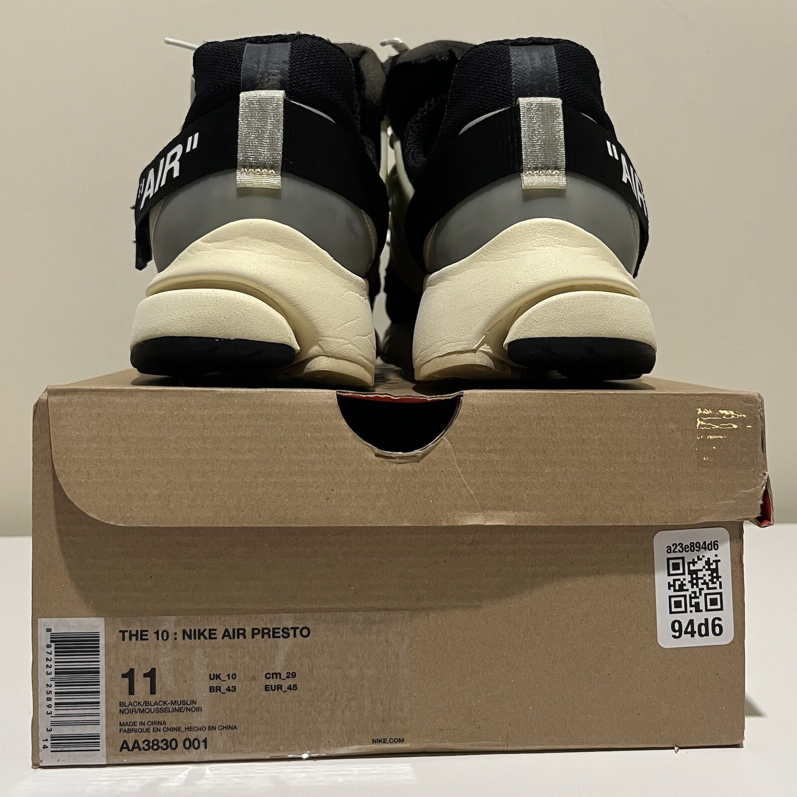 OFF WHITE X NIKE Taglia 11 Off White x Nike Air Presto The Ten Jordan SB Dunk Low Travis Vintage