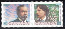 Canada Stamp Scott #1244a, Canadian Poets, Pair, OG, MNH, SCV$1.20