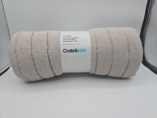 Crate and Barrel Kids Crib Quilt 40  X 50  Beige 100 Linen