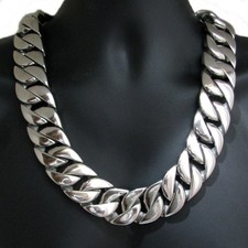 Men's Heavy 30MM Thick Chain Silver Cuban 316L Stainless Steel Huge 28" Necklace