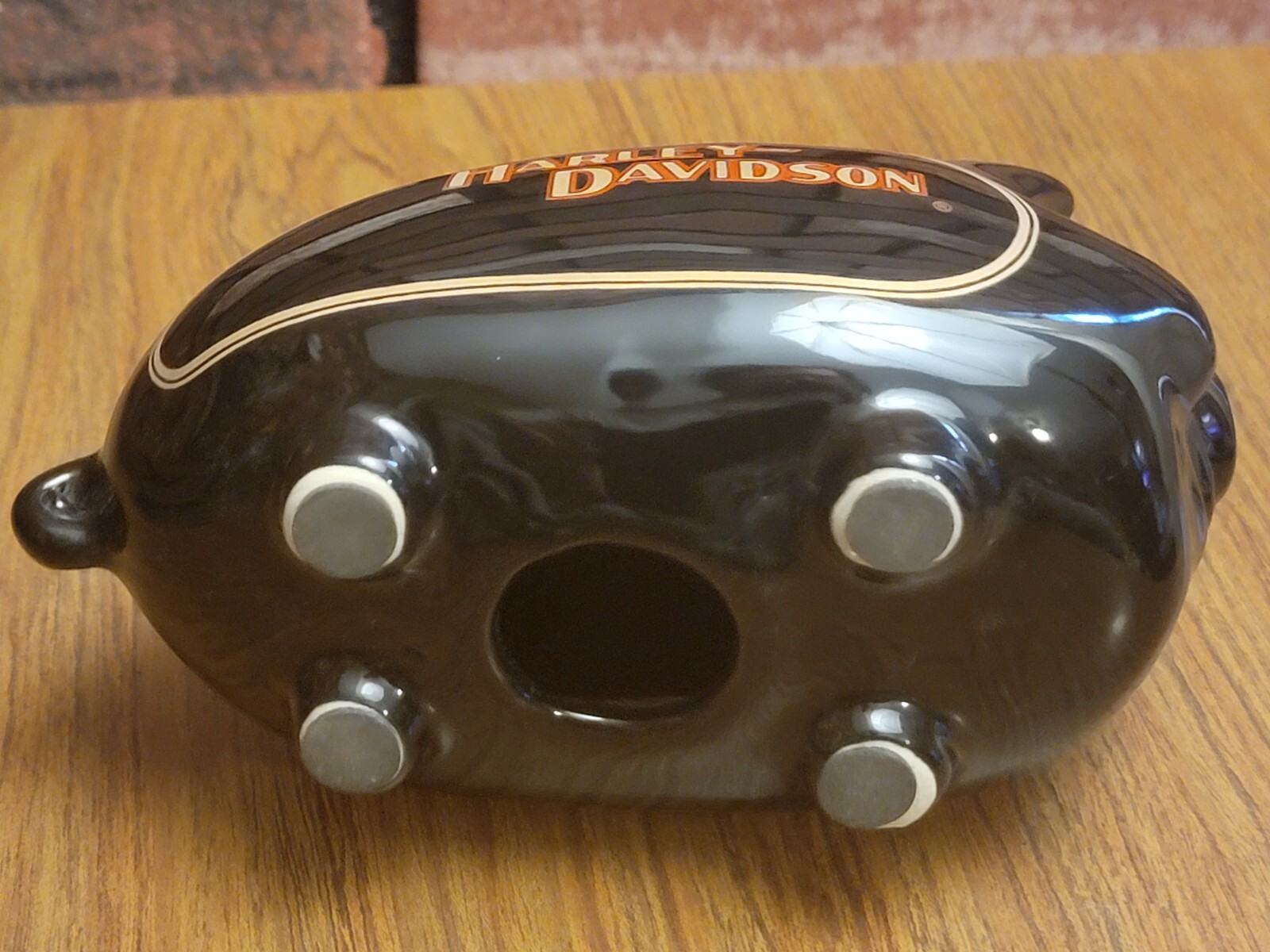 HarleyDavidson Black Ceramic Hog Gas Tank Piggy Bank eBay