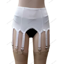 NEW Metal Clips Underwear Lingerie Plus Size Retro Classic 12 Straps Garter Belt