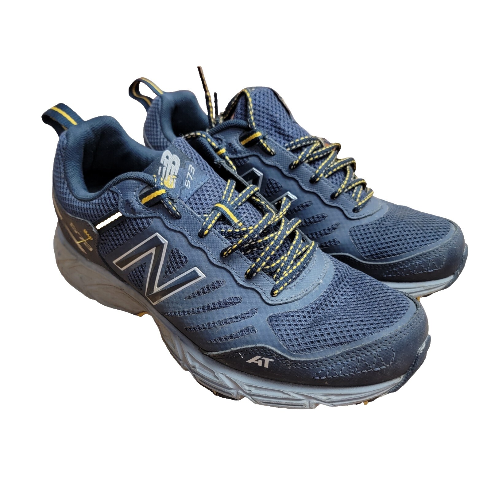 New Balance Mens 573 AT All Terrain Shoes Size 9.5 4E Wide Navy Orange Hiking New Balance 573 All Terrain Running Shoes Hike Trail Size  main image 2