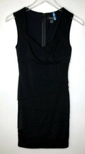 White House Black Market Dress Size 4 Black Sleeveless Fitted Banded Sheath