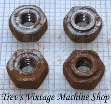 1/4 UNF imperial spot weld hex nuts - steel - set of 4-20 - free UK post