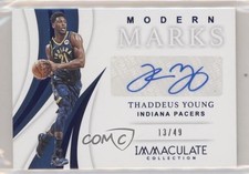 2018 Panini Immaculate Modern Marks Blue 13/49 Thaddeus Young #MM-TYG Auto n1u