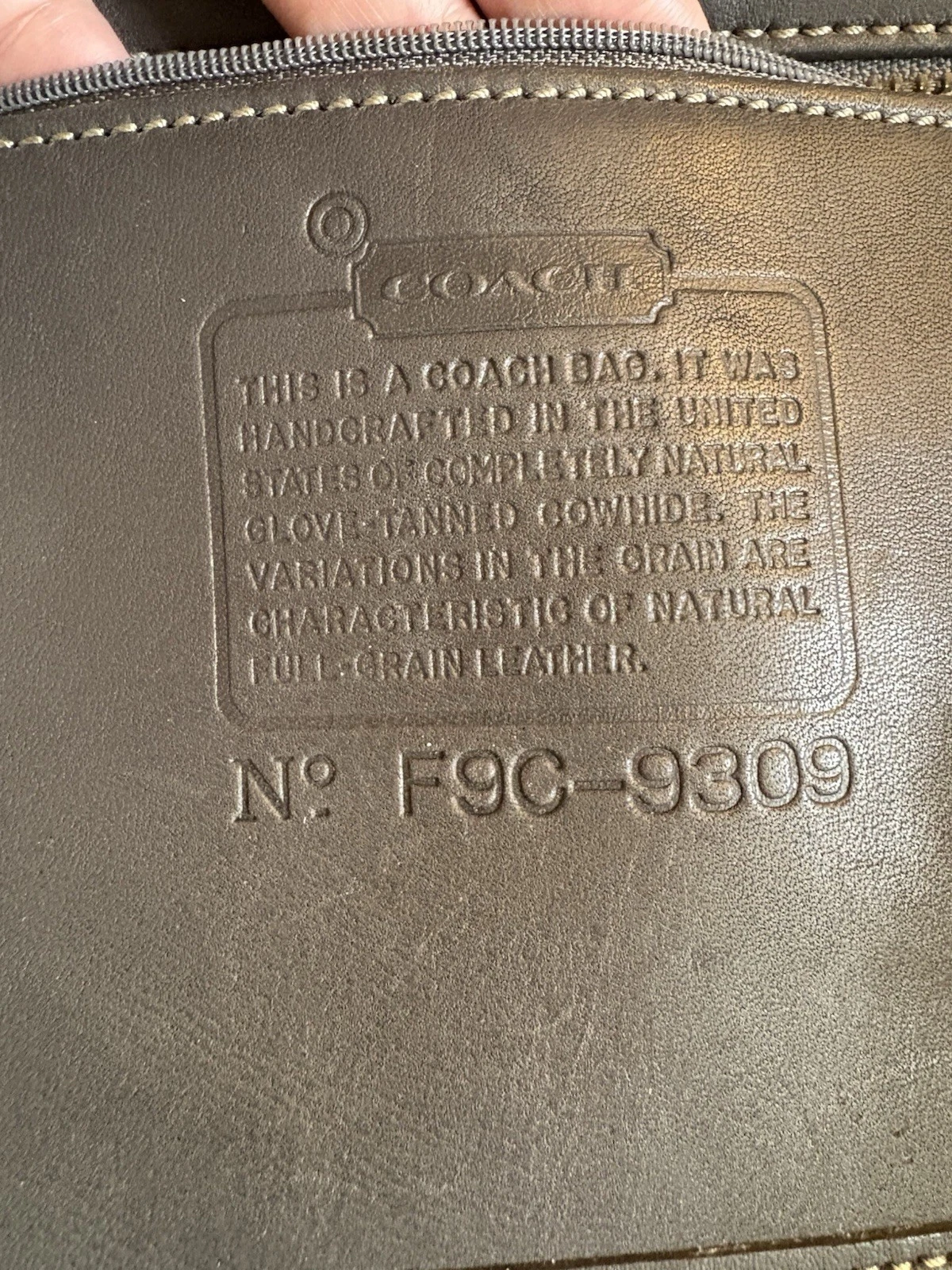 COACH Carrozza vintage. Borsa a tracolla Bleeker anni 90 9309 grigia rara