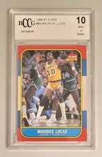 1986-87 Fleer Basketball #66 Maurice Lucas Lakers BGS/BCCG 10 Mint or Better