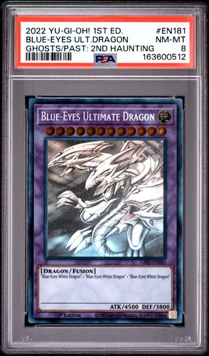 Blue Eyes Ultimate Dragon GFP2-EN181 Ghost Rare 1st Edition Yugioh PSA 8 *512