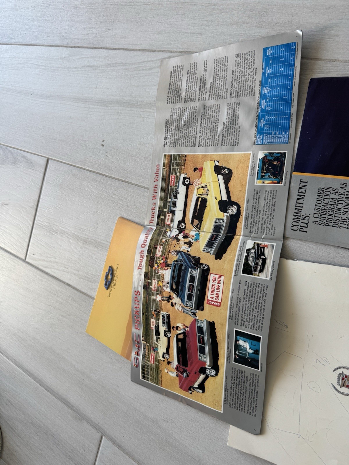 Vintage Car Brochures GMC Chevy Cadillac 1988–1992 Lot of 4