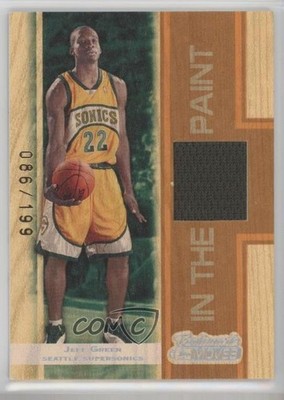 2007 Trademark Moves Relics Orange In the Paint 86/199 Jeff Green Rookie RC m4w