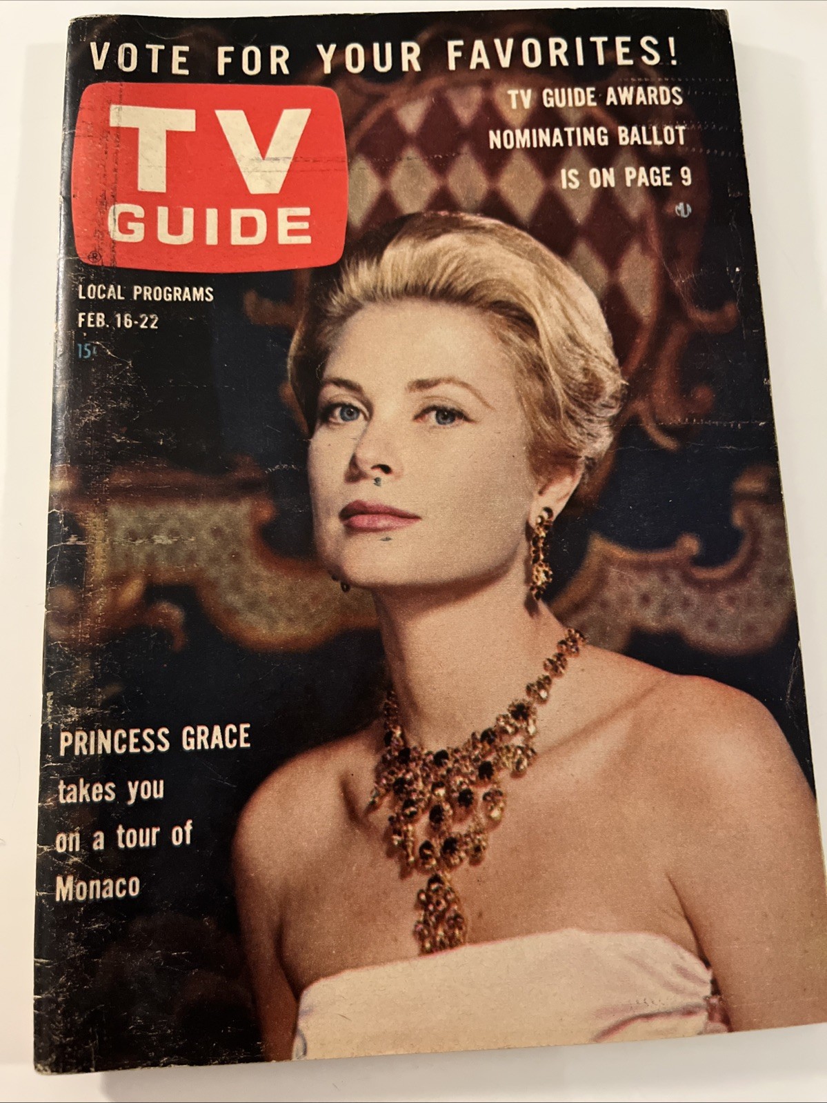 TV Guide Feb 16-22 1963 Princess Grace Monaco Sid Caesar Flins...