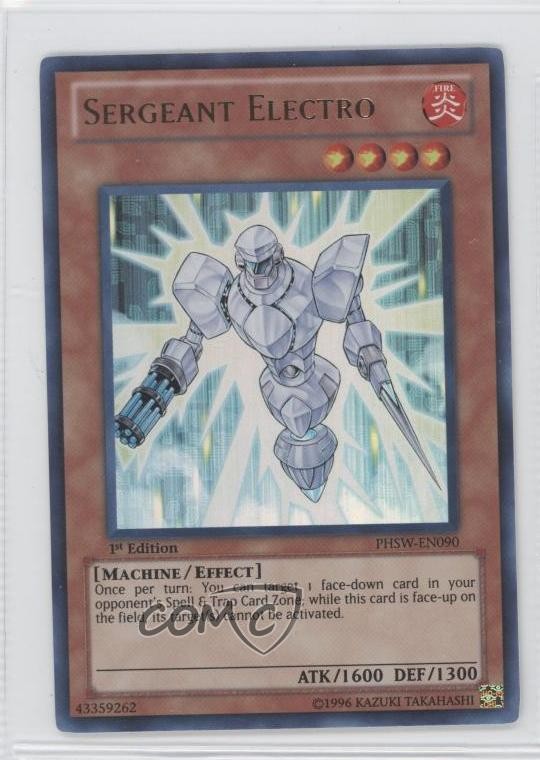 Sergeant Electro 1st Ed. YuGiOh Photon Shockwave #PHSW-EN090