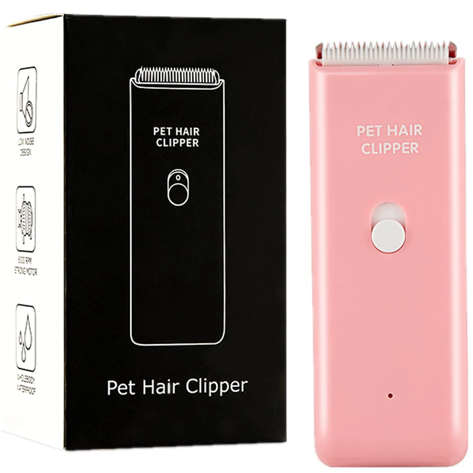 Dog Cat Home Hair Waterproof Clipper Portable Electric USB Rechargeable Pet G...