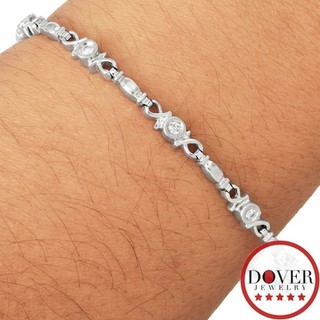 Nachlass 0 30ct Diamant Platin 7 1/8" Tennisarmband 13 80 Gramm NR