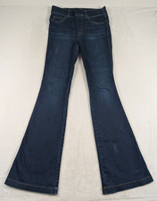 Spanx Flare Jeans Womens Small Midnight Shade Stretch Blue Denim