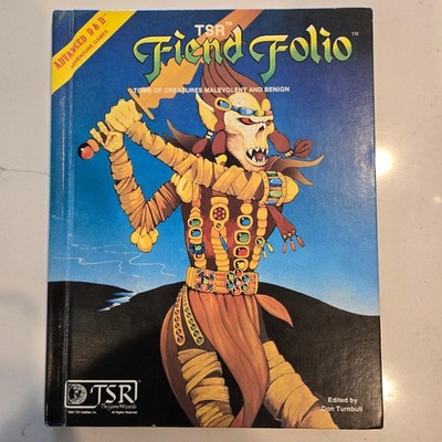 Advanced Dungeons & Dragons TSR FIEND FOLIO 1st Edition 1981 Hardcover NICE!