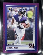 2025 Panini Donruss - Isaiah Likely #133 Purple Press Proof