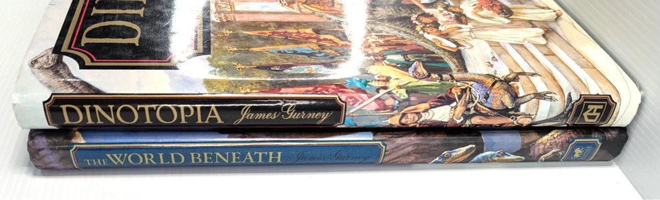 James Gurney Books, Dinotopia & The World Beneath Hardcover Dust Jacket Book - image 3 of 4