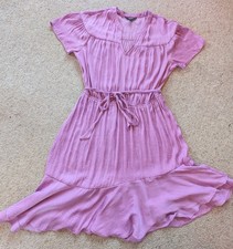 Women's Simply Vera Vera Wang Pink Dot V-Neck Dress Size Large