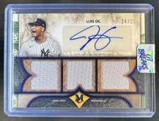 2025 Topps Museum Luis Gil Signature Triple Jersey Auto Amethyst #/20