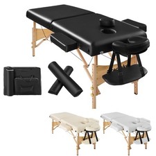 Massageliege Suman klappbar Massagetisch 2 Zonen  Holz Massagebank 3 Farben 