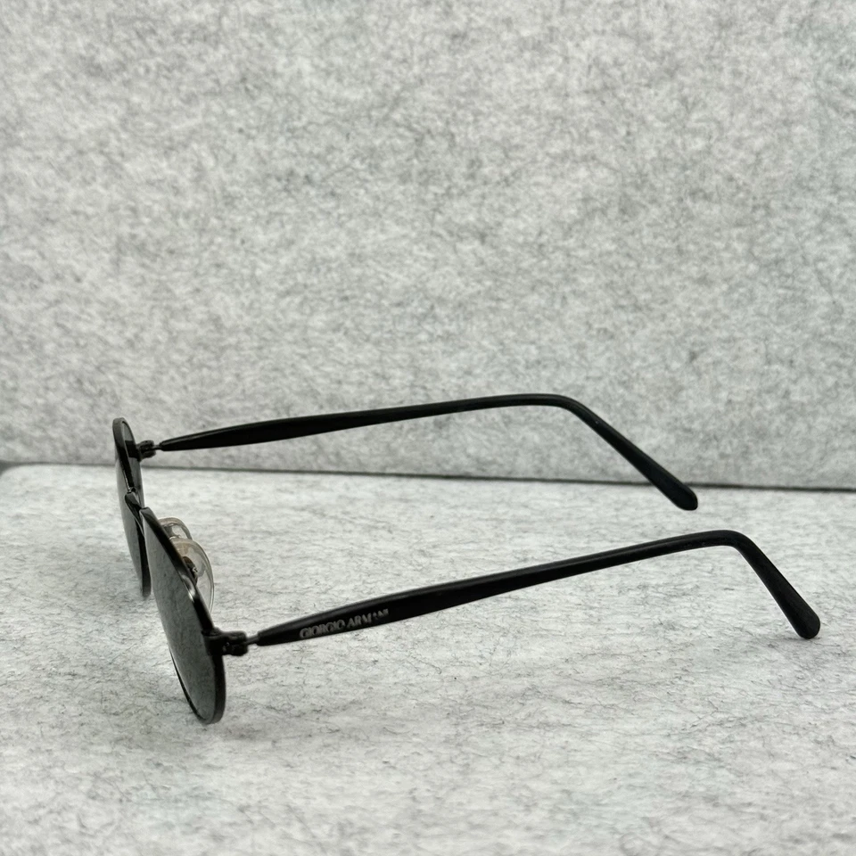 Giorgio Armani GA Oval Sunglasses Vintage Black Frame Green Lens Italy Unisex - Image 4 of 4