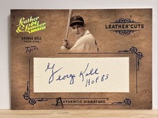 2004 Donruss Leather Lumber George Kell Leather Cuts HOF Auto /10 Inscribed