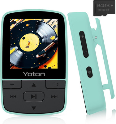 Yoton MP3 Player with Bluetooth 5.2, 64GB, Hifi-Music, with Sports Clip and Inde