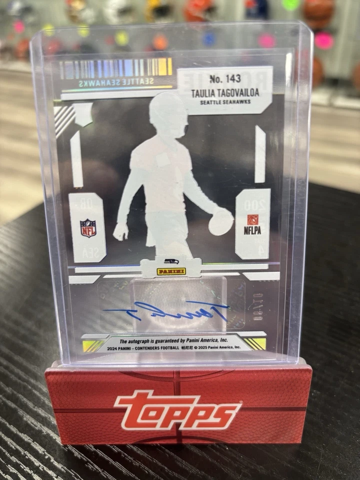 2024 Panini Contenders Football Gold Rookie Ticket Auto Taulia Tagovailoa /10 TK - Image 2 of 2