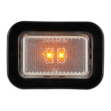 Grand General 78595 LED Light Small Rectangle Amber/Clear with Grommet