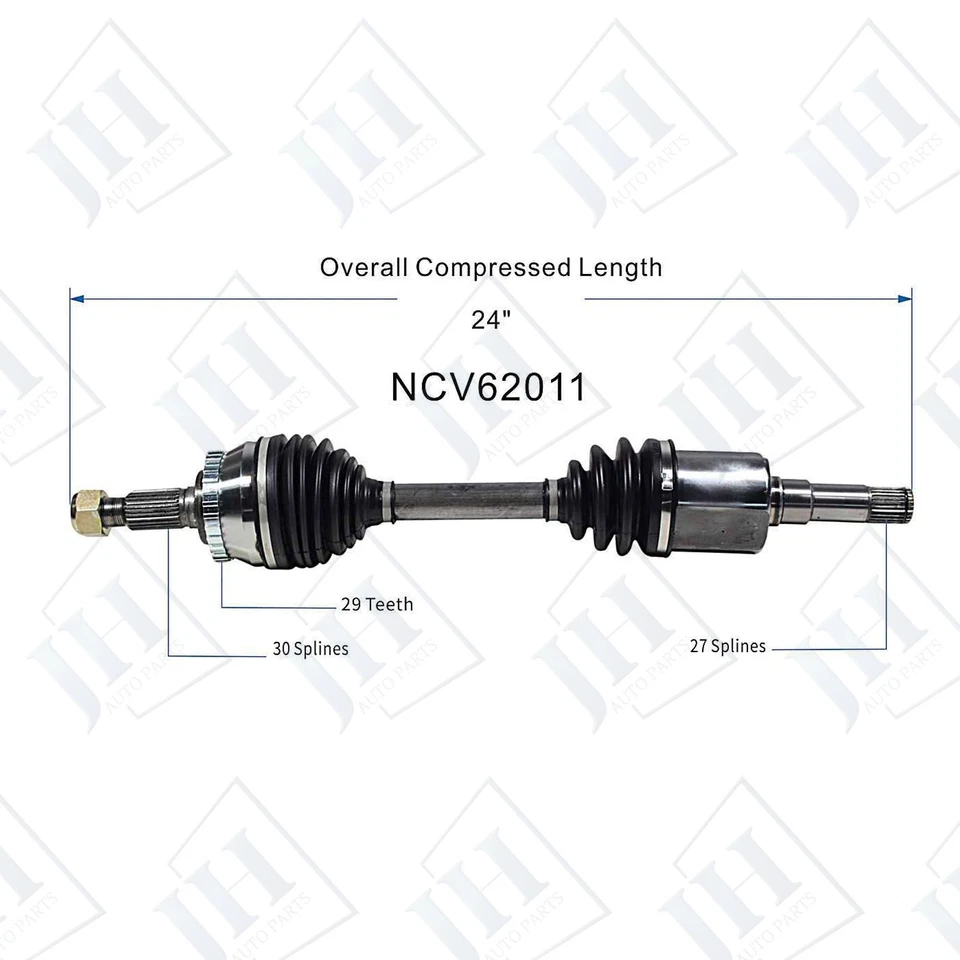 Eje CV delantero izquierdo o derecho original para 2002 03 04 05 06 07 08 09 Saab 9-5 tracción delantera Foto 2 de 4