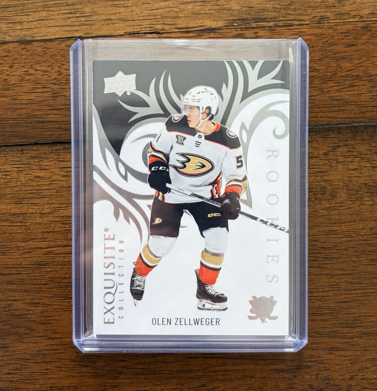 Upper Deck 2024-25 Exquisite Rookies Ducks 2-Card Lot Zellweger R-15, R-21