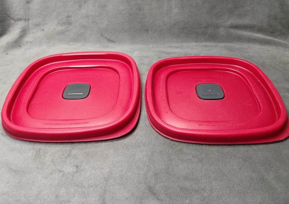 2 tapas de repuesto Rubbermaid ventiladas Easy Find 6,5" verde azulado cuadrado 7D85 Foto 2 de 4