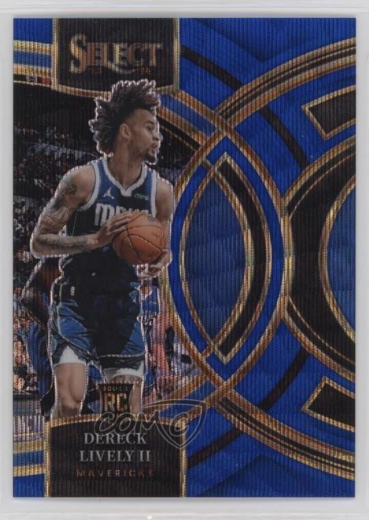 2023 Panini Select Premier Level Blue Wave Prizm /75 Dereck Lively II Rookie RC